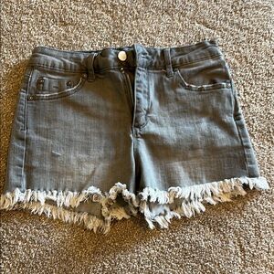 Girls gray denim tractr shorts